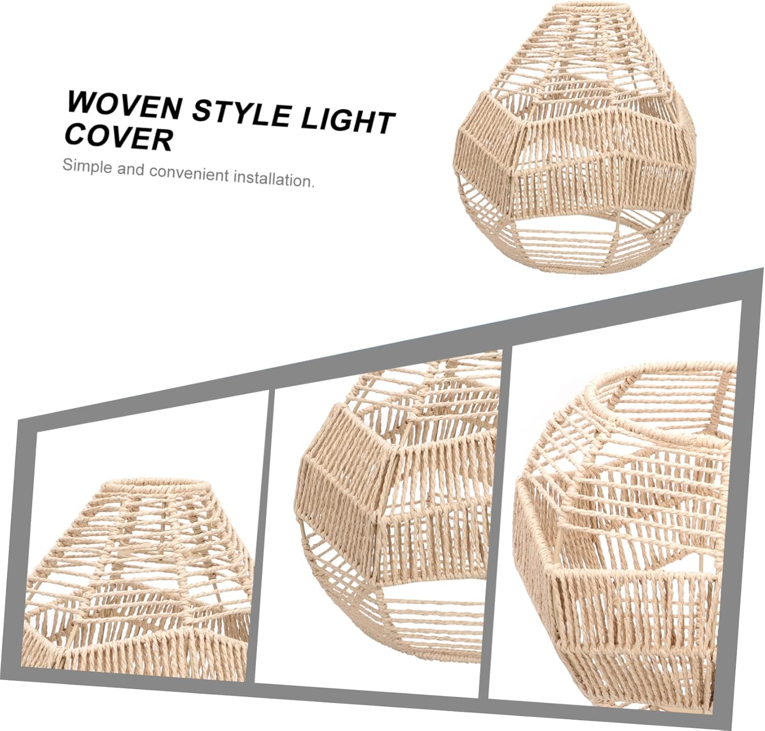 jojofuny Woven Style Rattan Lamp Shade Decor for Pendant Lights Floor Lamps and Wall Fixtures Crafted from String Warm Atmosphere Restaurants and Hotels