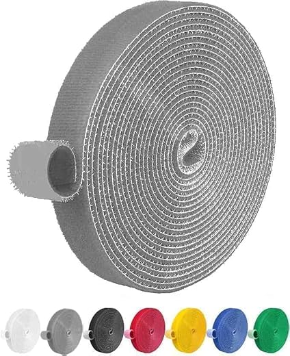 IFNOW 32FT Reusable Fastening Tape Cable Ties Double-Sided Hook-and-Loop Cable Management Tape Strength and Durability 0....