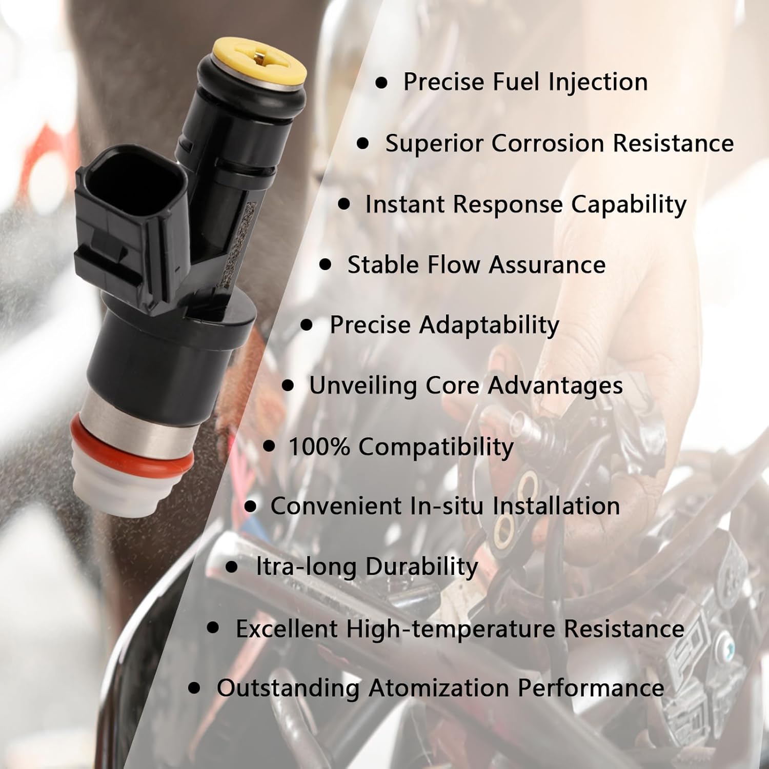 Set of 4 Fuel Injectors - Compatible with Honda CR-V 2010-2011 Civic 2013-2015 Accord 2008-2012 Acura TSX 2009-2014 ILX 2013-2015 L4 2.4L - Replaces FJ1046 16450-R40-Y01