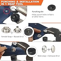 Vista 8 de Kit de broches de presión de alta resistencia, kit de broches de lona para fijación de broches marinos de metal en cubierta de barco/alfombra