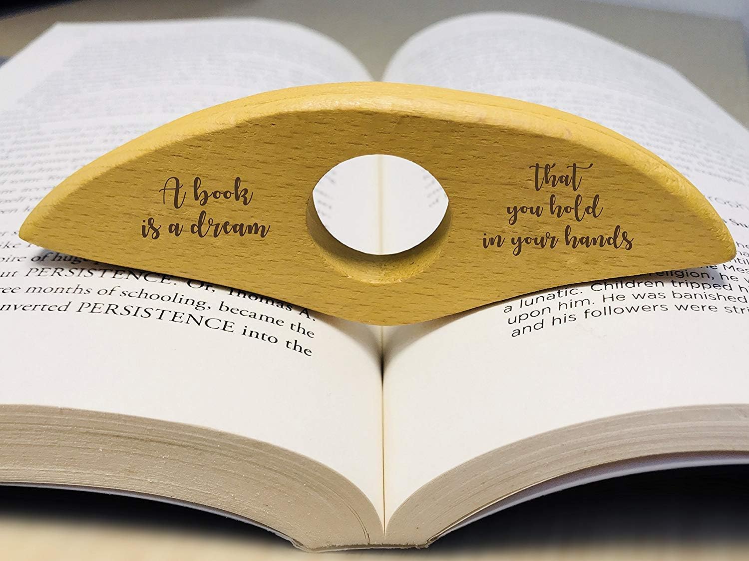 Book Page Holder PagePal Page Holder by Guritta Handmade Kid Christmas Gift Personal Book Present | Wooden Page Holder | Book Gifts Quote | Thumb Book | Book Gadget | Thumb Bookmark | Gift for Reader