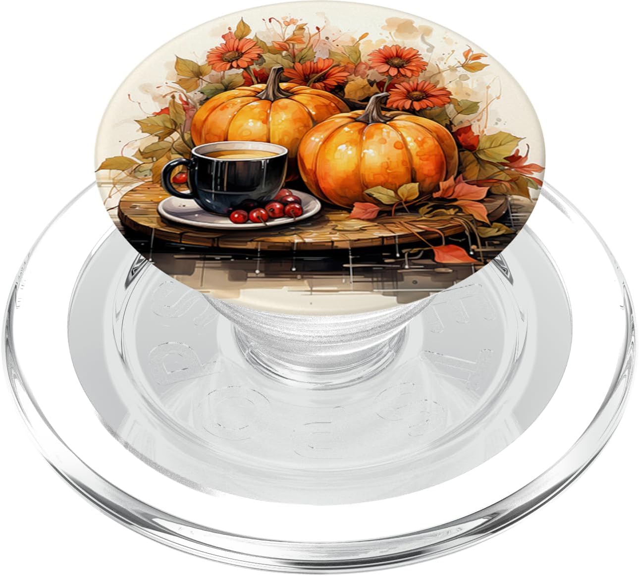 Pumpkin Spice Latte Fall Leaves Holidays Coffee PopSockets MagSafe PopGrip for iPhone