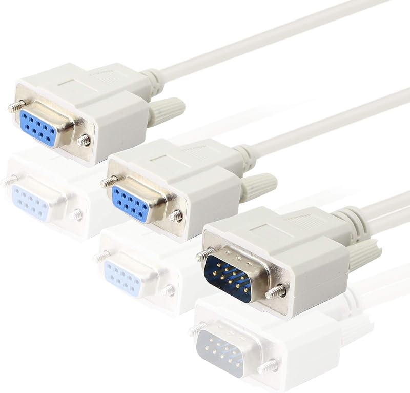 KANGPING 30cm DB9 Y Elosztó Kábel - 1 Apa 2 Anya RS232 Soros Adapter - PC, Ipari Műszerek, Set-Top Box Csatlakoztatásához - Tartós Kivitel