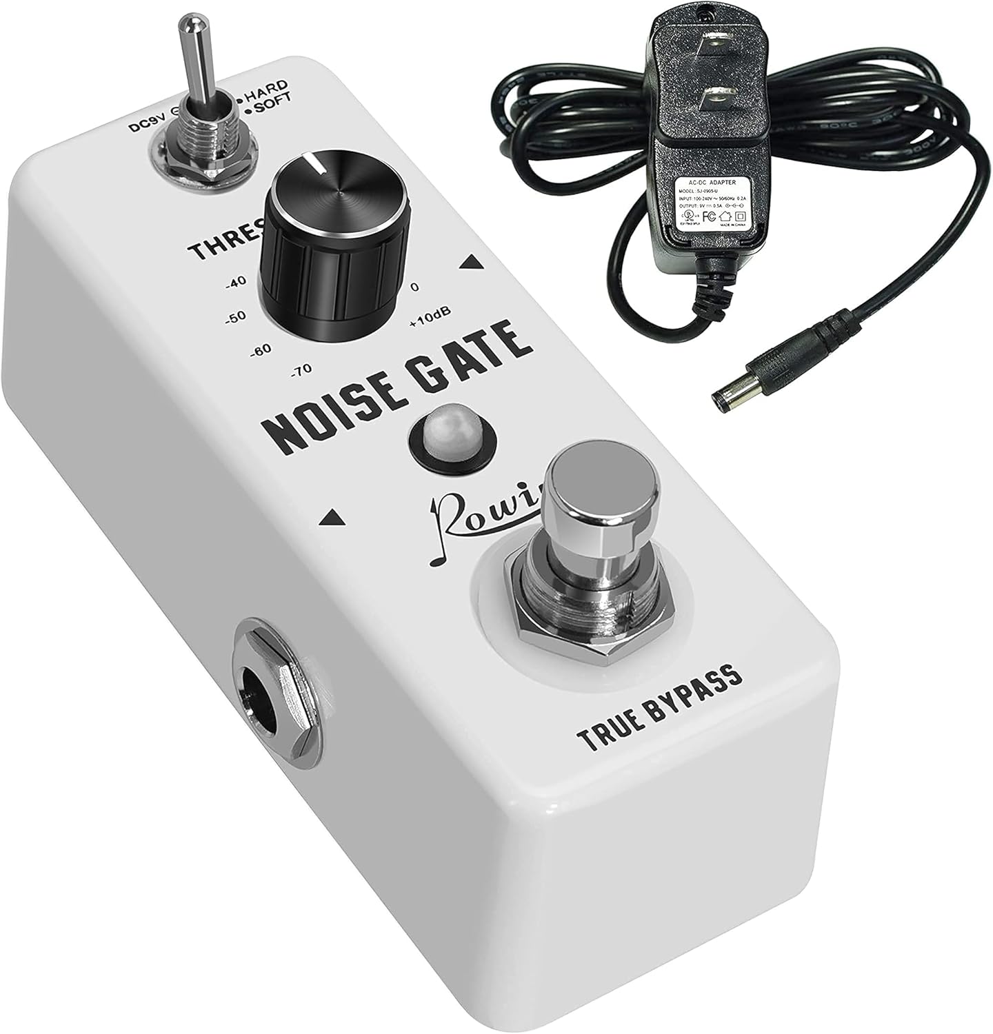 Rowin Noise Gate Guitar Pedal with 9V DC 1A Pedal Power
