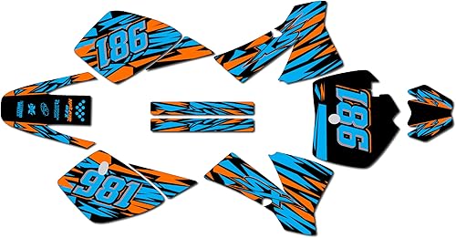 Miniatura 8 de Kit de gráficos para KTM 50SX SX50 (2002-2008) Serie Twitch Blanco 16 Mil - Adhesivos para bicicleta de motocross, calcomanías para bicicleta