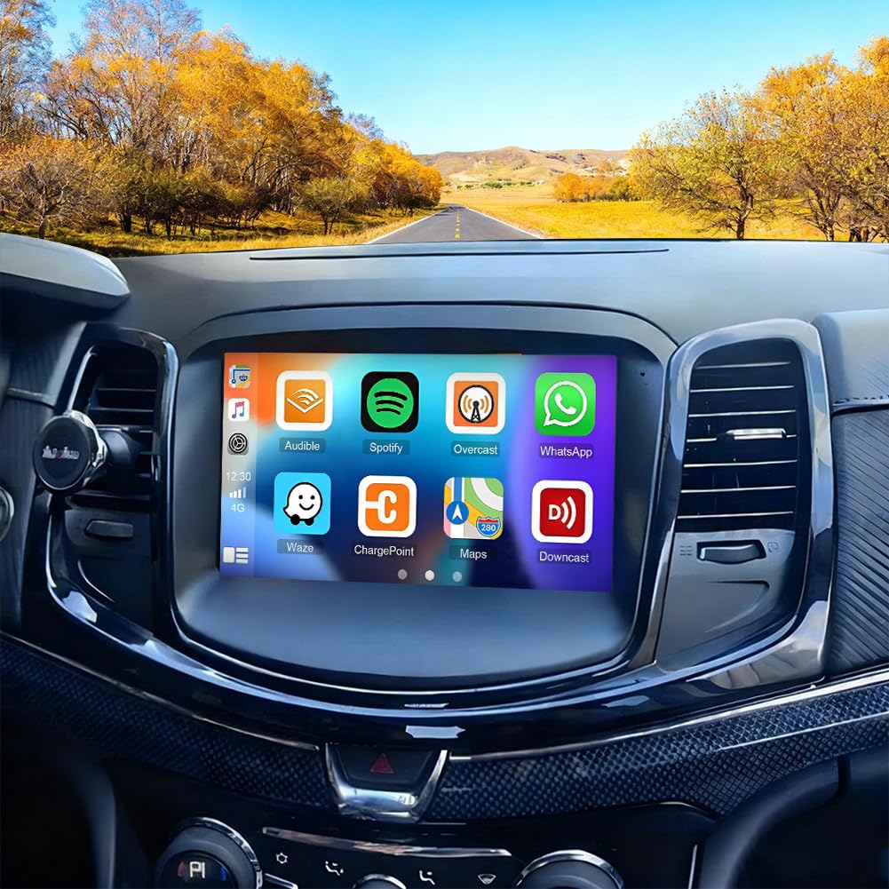 4+64G Android 15 Car Radio Stereo for Chevy Caprice PPV 2014-2017 with Wireless CarPlay & Android Auto, 9 Inch Touch Screen Car Auido with AHD Backup Camera GPS WiFi Bluetooth FM RDS Radio EQ SWC