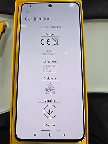 Xiaomi Poco X6 PRO 5G + 4G LTE Global Unlocked (256GB + 8GB) GSM 6.67" 64MP Triple Cámara (Tmobile Mint Tello Global) + (paquete de cargador dual