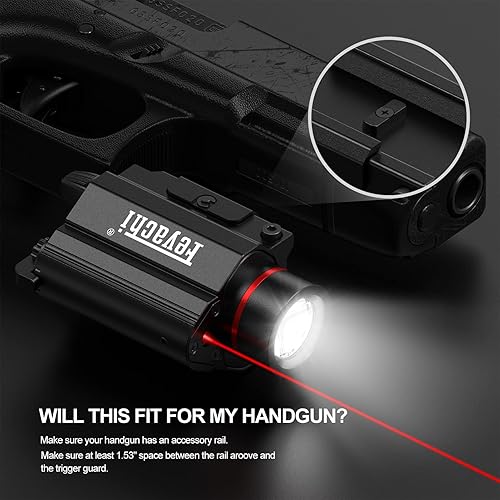 Miniatura 8 de Feyachi Green Red Laser Weapon Light 1000 LED Lumen Flashlight Combo for Pistol Rifle Rechargeable