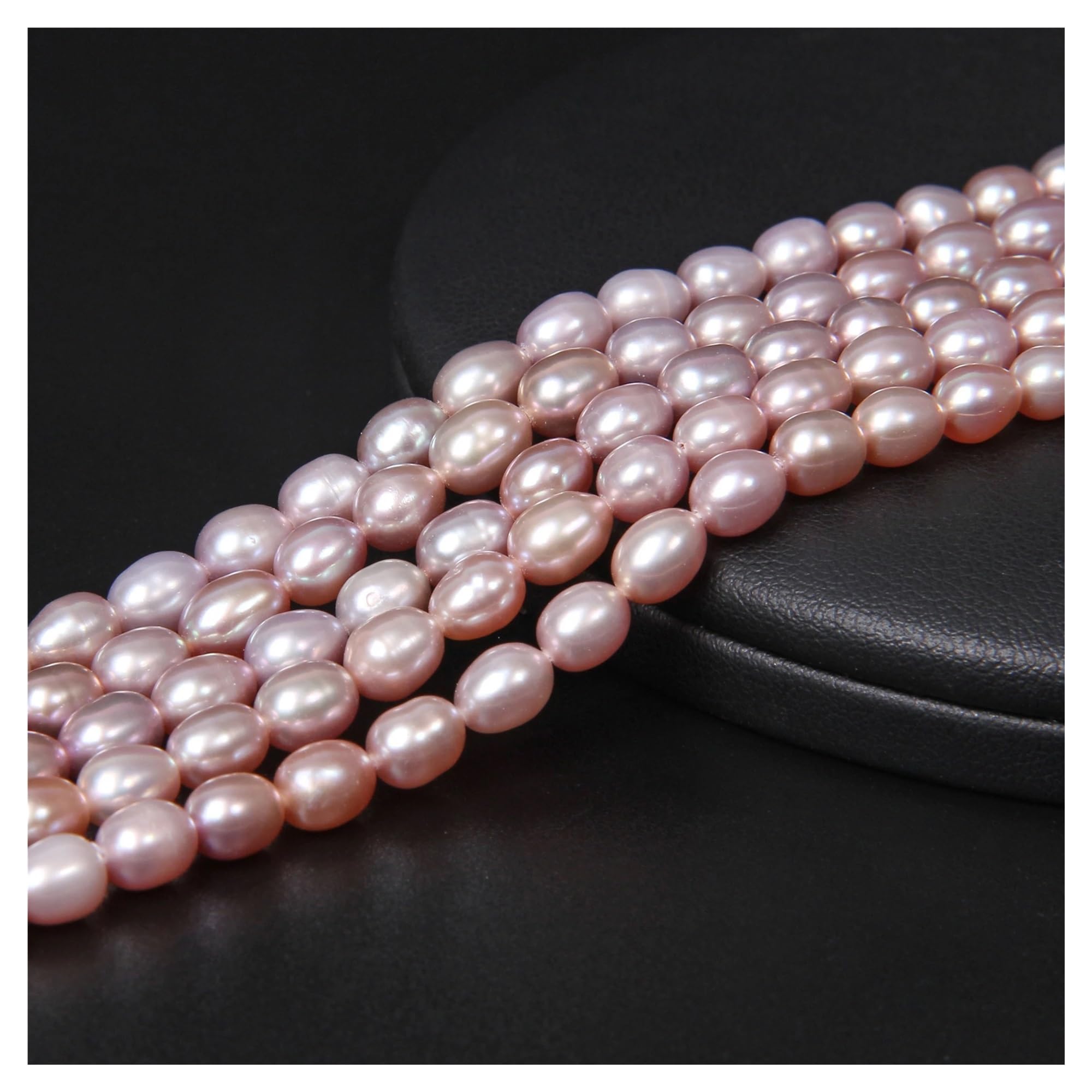 Perlengirlande Weiße natürliche Perle Perlen Süßwasser Reis Form Perle lose Perlen for Schmuck Machen DIY Armband Halskette Zubehör(2 Purple oval)