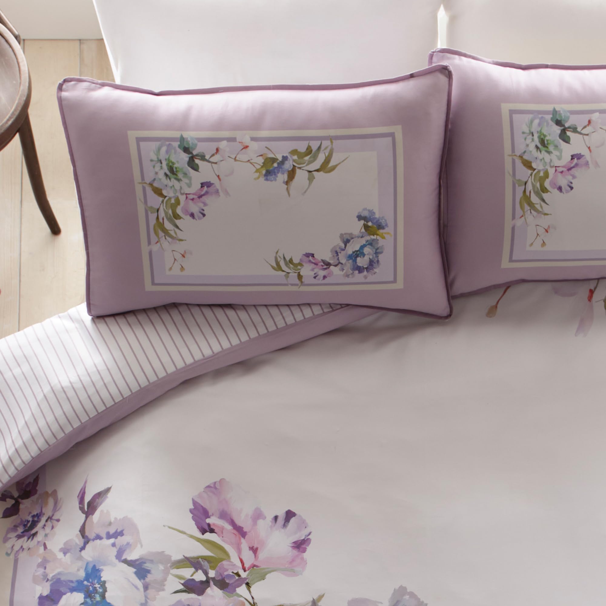 Appletree, Purple Lilac Floral Duvet Cover, Super King Bedding Size (260 x 220cm), Reversible Designs, Soft 100% Cotton - Image 3