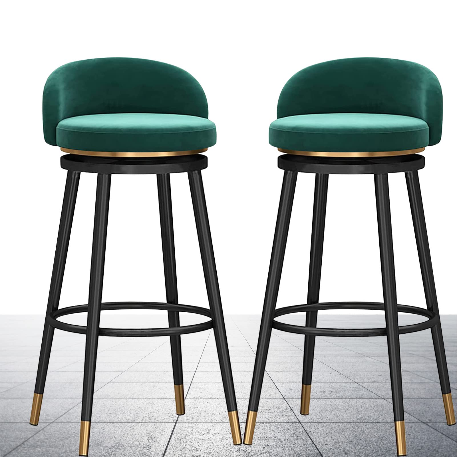 Tabouret de bar en velours chic pour sublimer votre îlot de cuisine