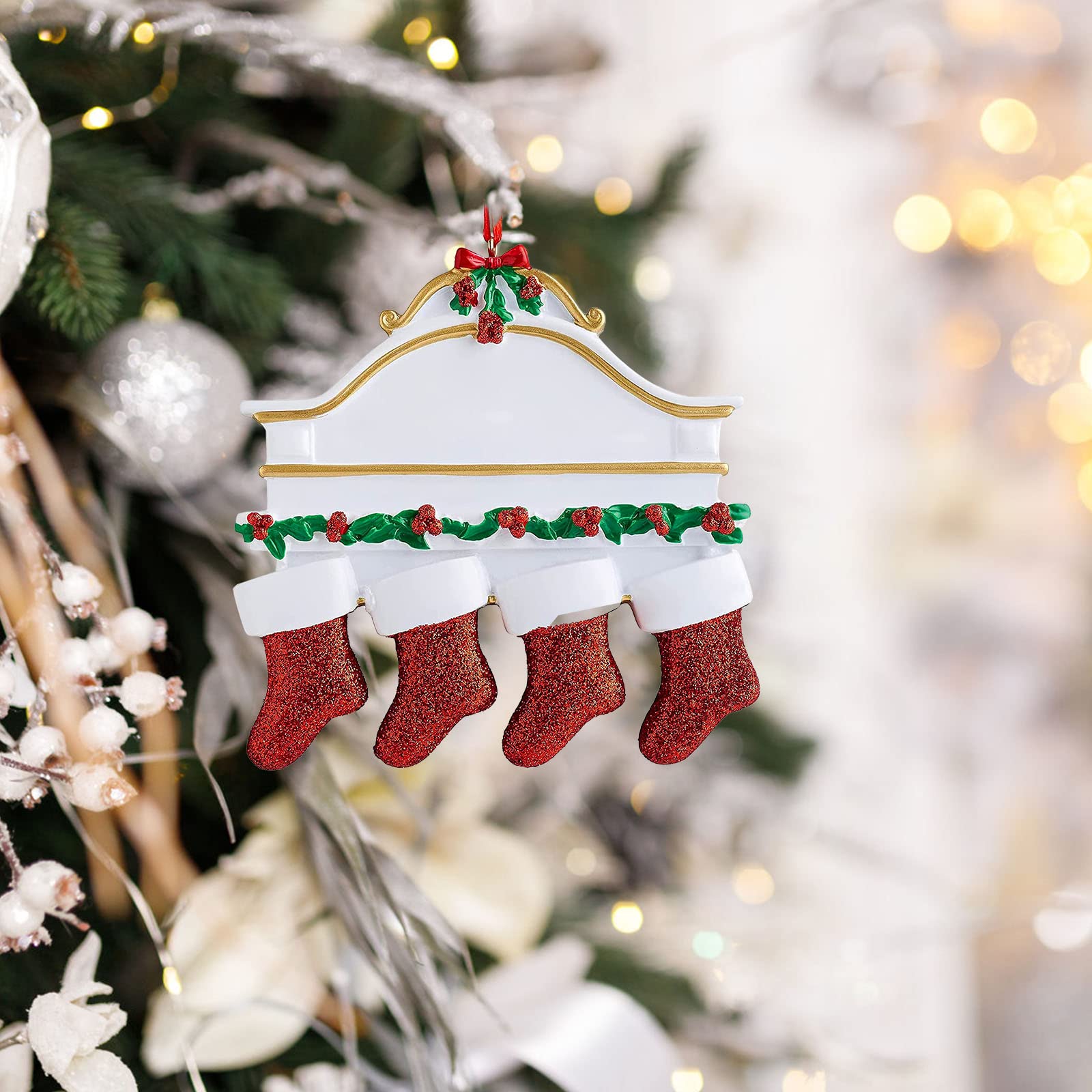 Ornamenti da appendere all'albero di Natale in resina per