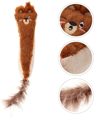 Miniatura 9 de Gatito de hierba gatera de felpa con papel arrugado interactivo para masticar gatos para morder y dentición relleno de hierba gatera animal de