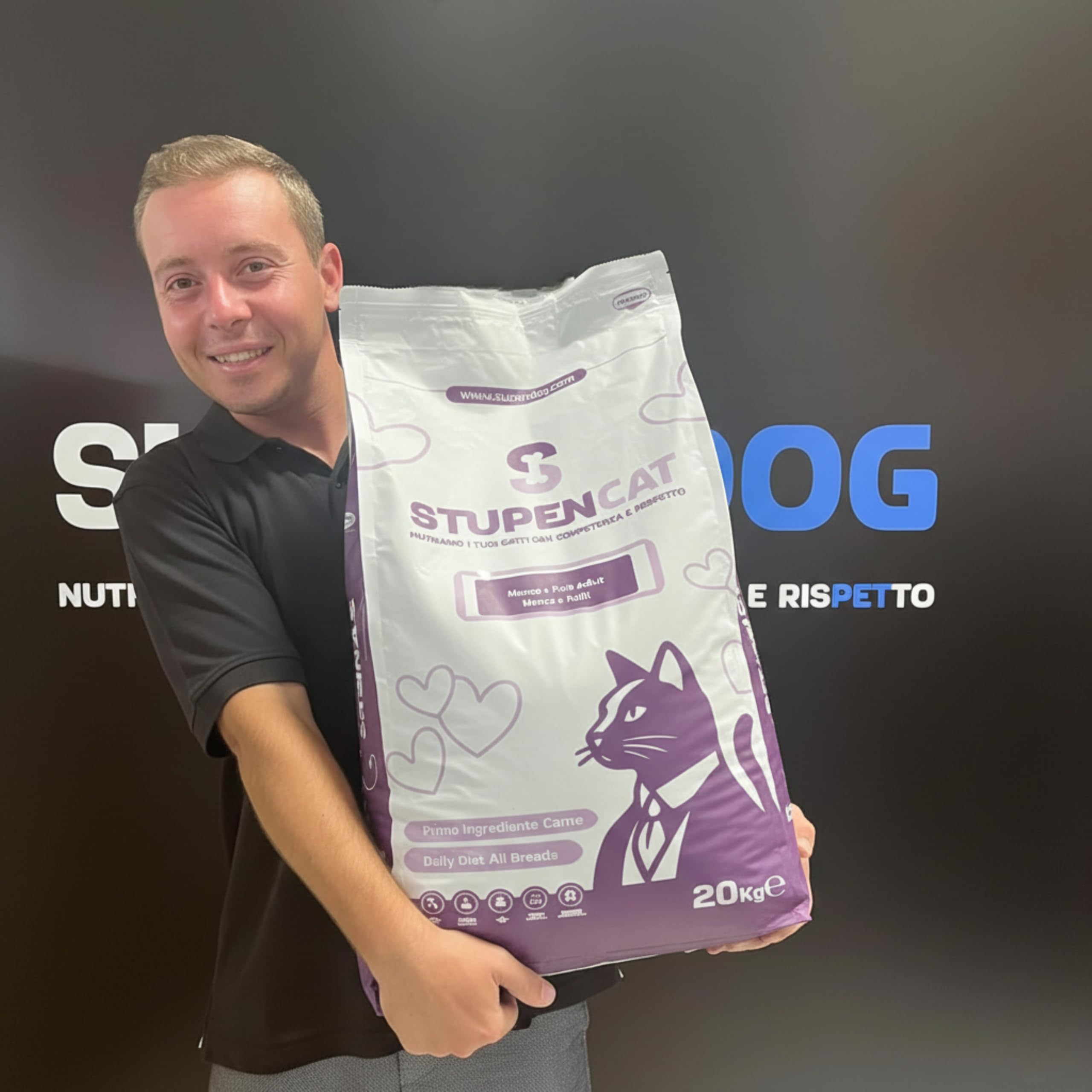 Stupendog StupenCat per Gatti 20 kg - Crocchette Gatto Adulto Manzo e Pollo - Croccantini Gatto da Mantenimento, Cibo Secco per Gatti