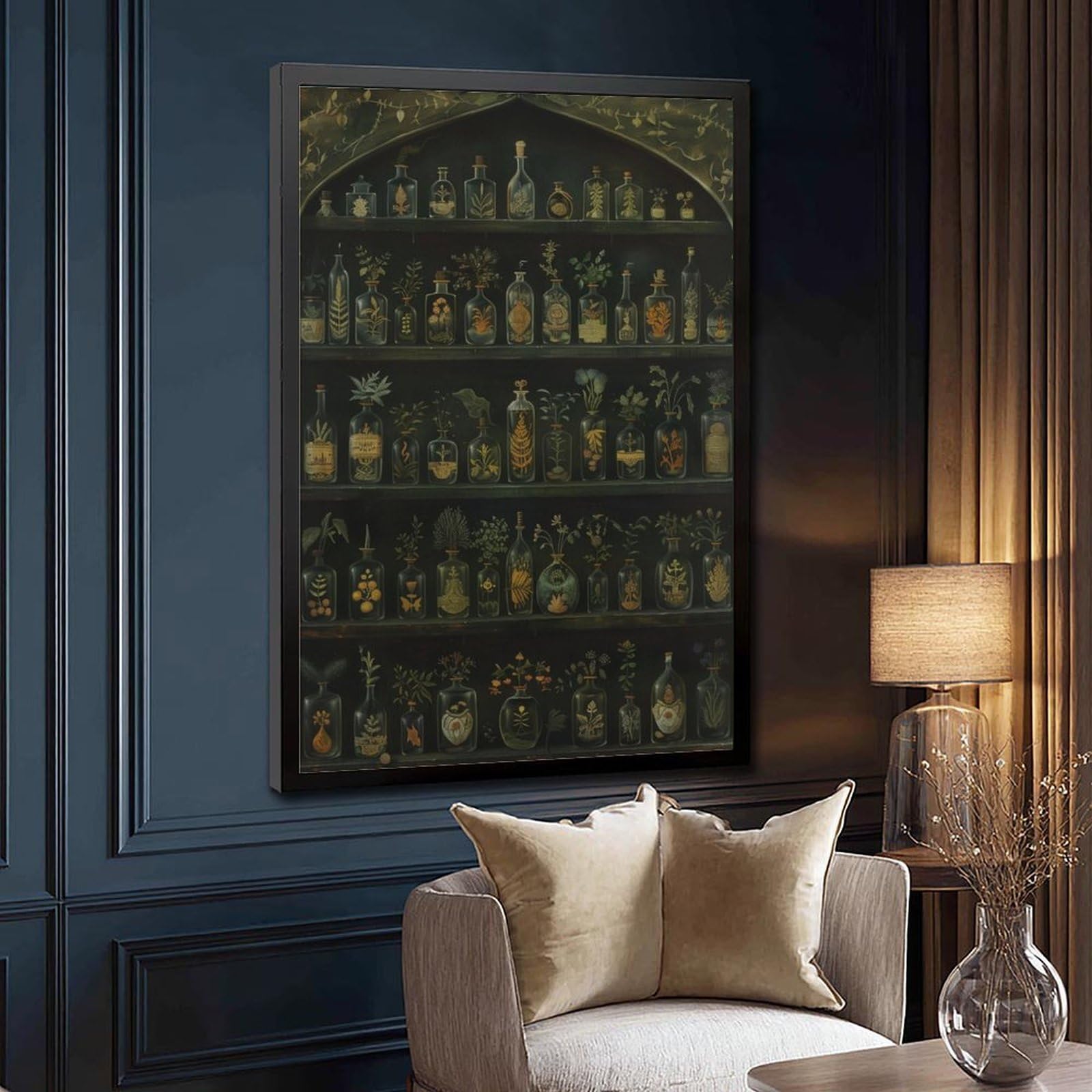 Poster sur toile représentant une potion de sorcière - Décoration de chambre à coucher, bureau, chambre - Cadeau - 30,5 x 45,7 cm (L x l)