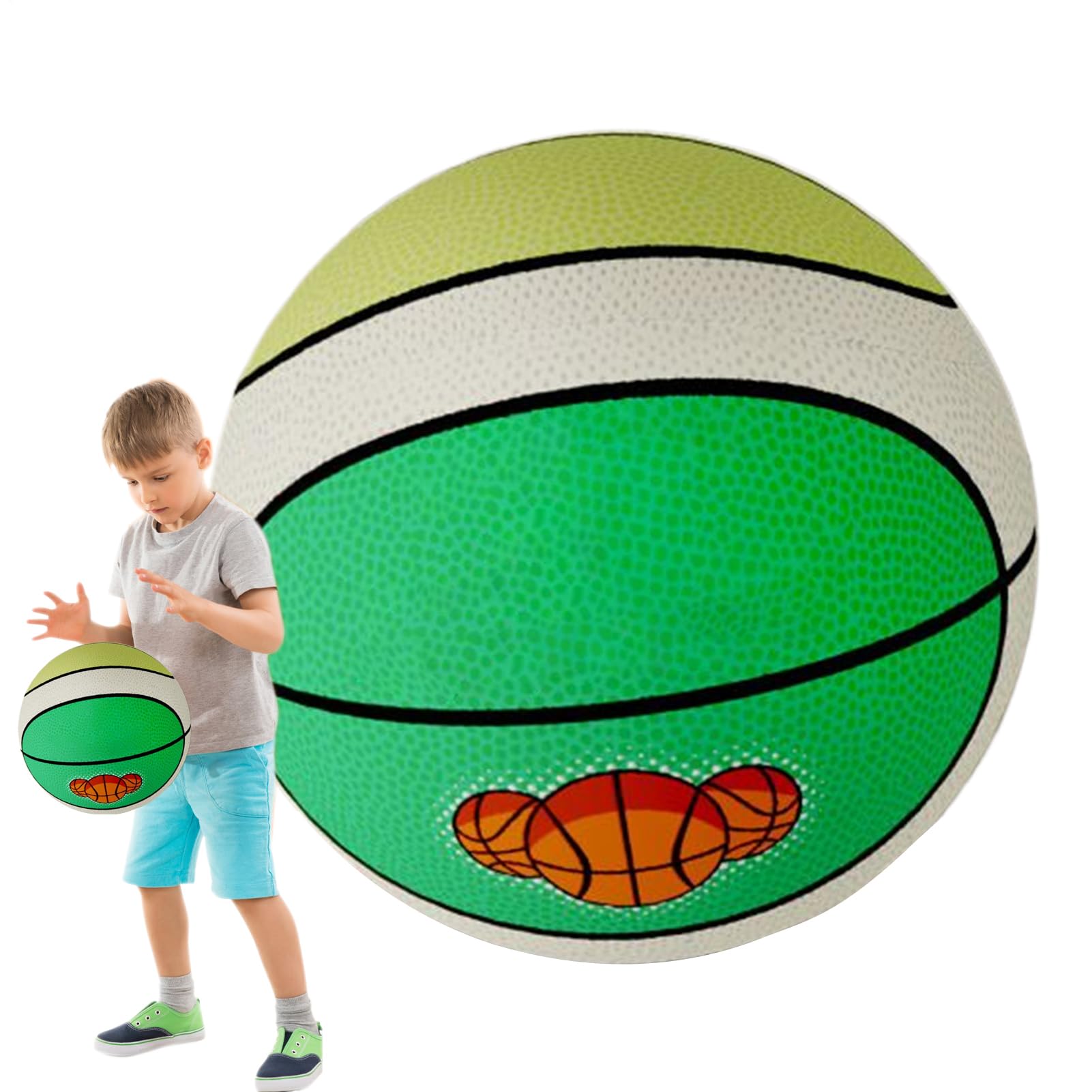 Generico Palla Basket Silenziosa - Palla Morbida Per Interni,Giocattolo in Schiuma con Assorbimento Urto 3-12 Anni Palla Spugna per Allenamento Bambini Parquet Moquette Pavimenti Casa