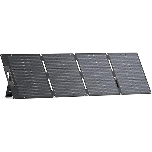 BLUETTI 200W Solar Panel for Solar Generator EB3A AC2A AC50B AC70 AC180 AC200L Elite 200 V2 AC300 AC500 B300K, Foldable Solar Charger with Adjustable Kickstands for RV, Camping, Blackout
