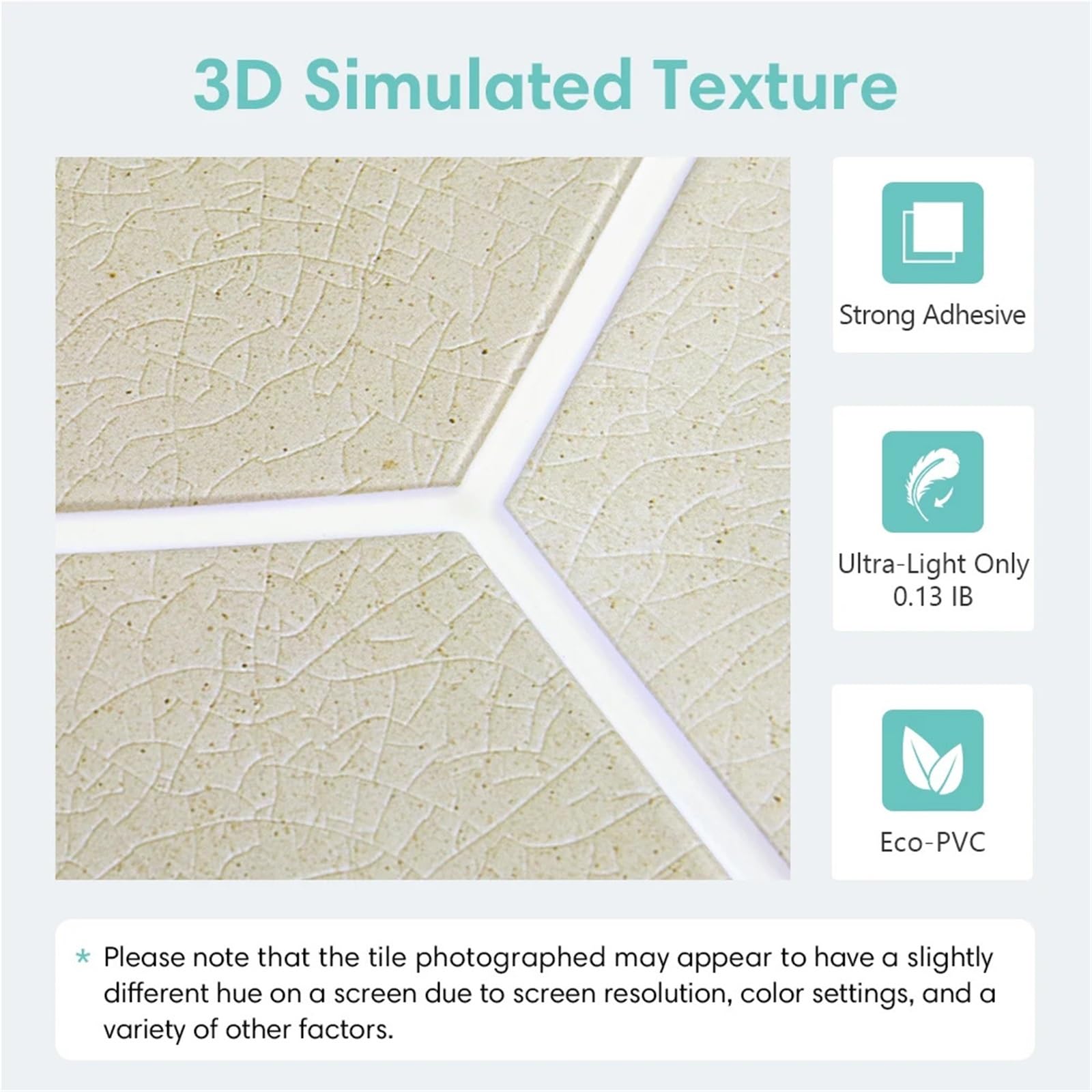 Azulejos Adhesivos 5/10 Uds. Adhesivo de pared 3D de PVC for pelar y pegar, 11,8 "X 11,8", impermeable, decoración de interiores, decoración de pared de salón(Beige,5PCS)