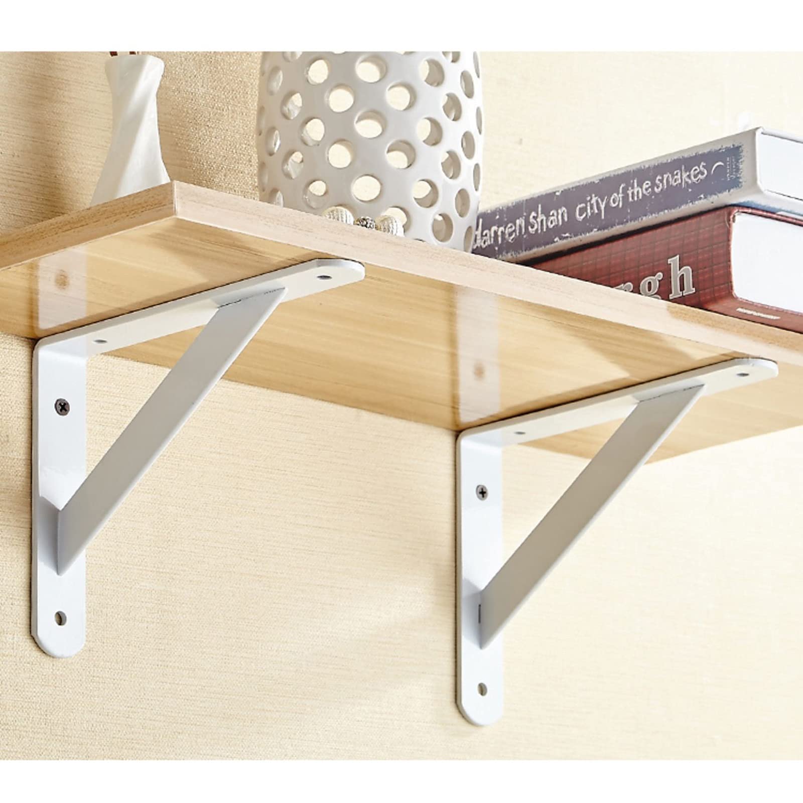 LIGUOYI 2Pcs Schwerlast-Konsole, Metall Regal Unterstützung Wandkonsole, 90 Grad Winkel, Wandmontage, Für Kleiderbügel, Bodenträger Wandregal Mit Schrauben, Schwerlast-Regalträger