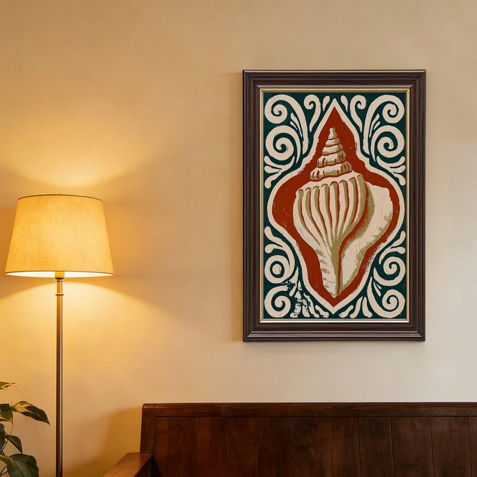 AYINUER Impression sur toile stylisée avec motif de volutes pour chambre à coucher, décoration cadeau