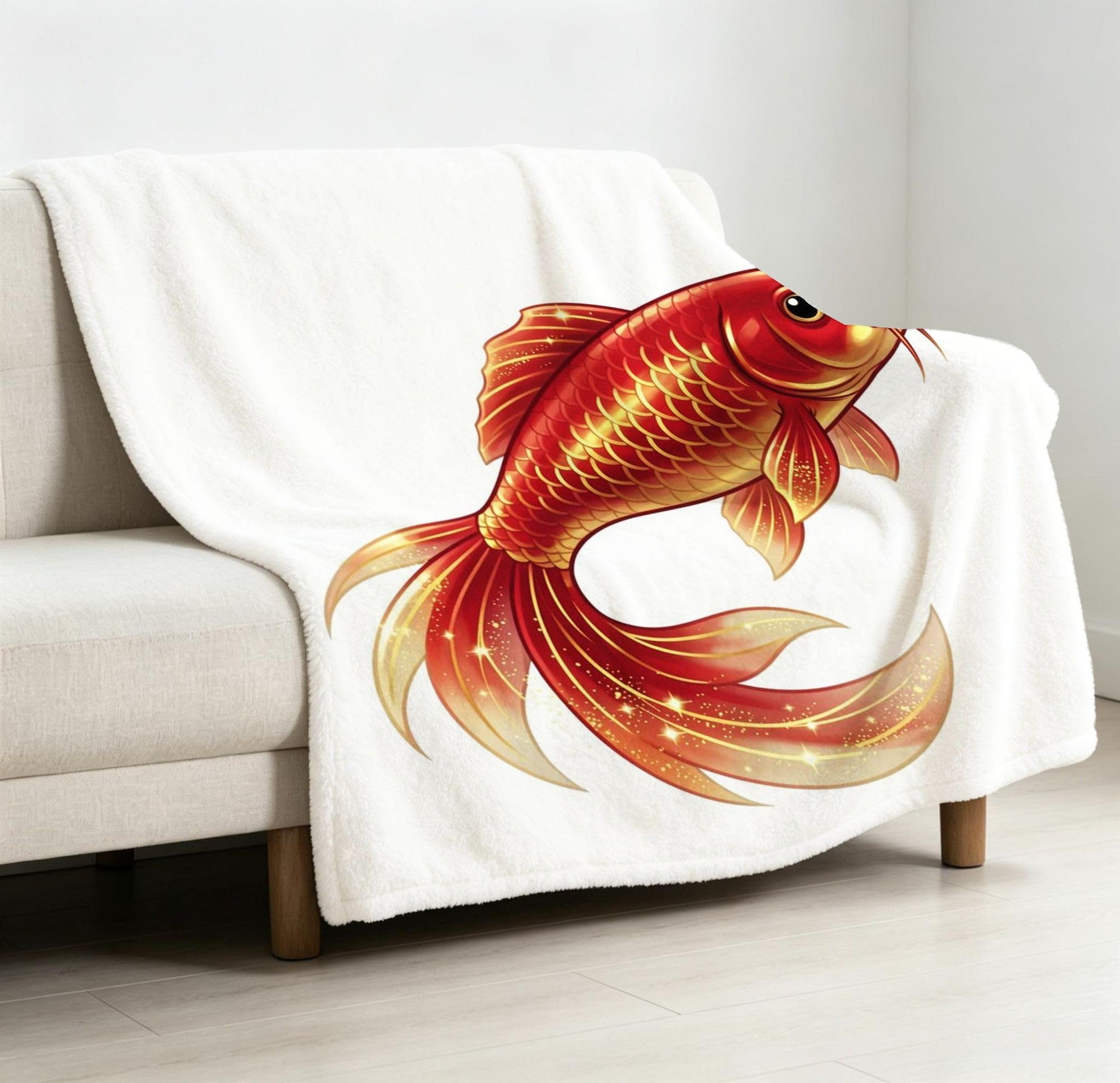 Manta Entretiempo Grande, Carpa Koi Roja, 220x240 cm, AQ9113