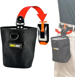 MAGGHEVI Nail & Screw Pouch with Belt Clip, Tools Organizer Pouch Bag with Snap Spring Closure for Men, Electrician, Carpenter, HVAC Tech, Technician, Handy Man, Plumber and Contractor