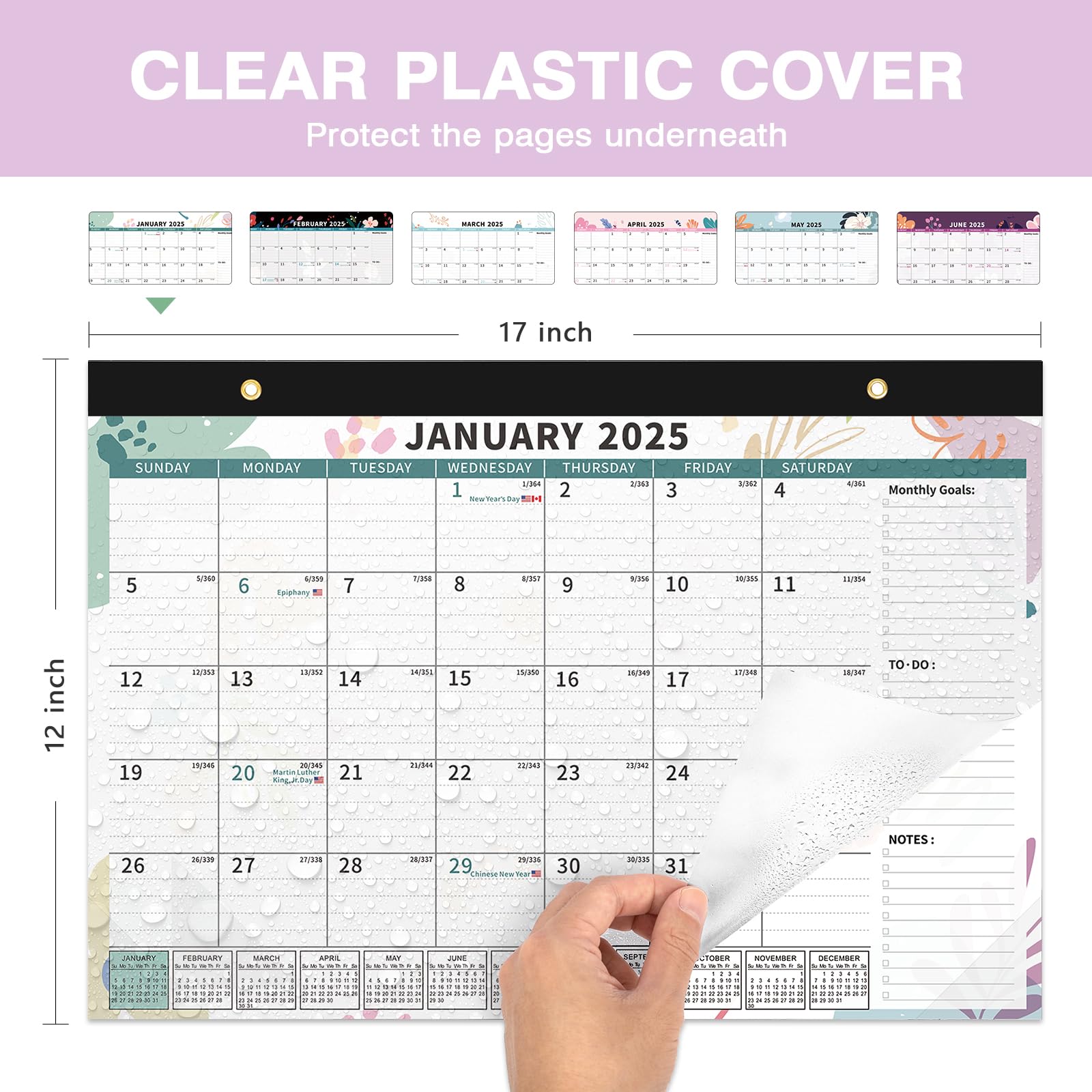 Ospelelf 2025-2026 Calendar Magnetic Desk Wall Desktop Monthly Planner