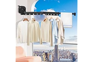 Retractable Clothes Drying Rack with Suction Cups for Convenient Laundry Organization