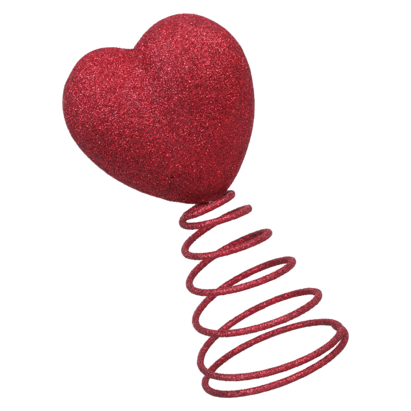 MICFENY Unique Tree Toppers Display Valentine Day Tree Toppers Glitters Hearts for Romance Holiday Homes Decoration