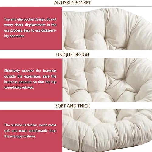 Miniatura 4 de Papasan Cojín, relleno de algodón, blanco, 67 * 47 pulgadas