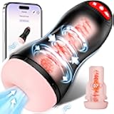 Automatic Male Masturbator, Sucking Male Masturbators Penis Pump with 9 Suction & 10 Vibrating & Heating Mens Male Sex Toys, Hands Free Pocket Pussy Male Stroker, Adult Sex Toys for Men Penis Pumps