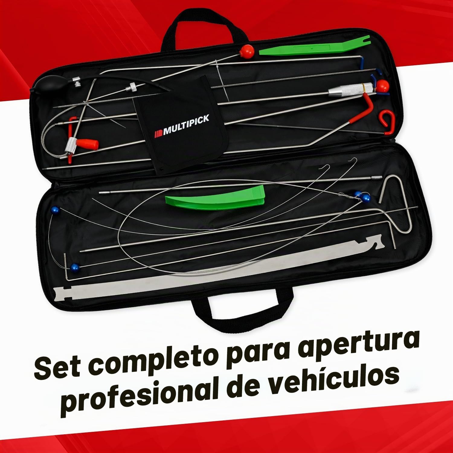 MULTIPICK Kit de Apertura Vehículos – Herramienta de Palanca & Set Herramientas Profesionales – Herramientas Desmontaje Molduras & Herramientas Coche para Apertura Vehículo