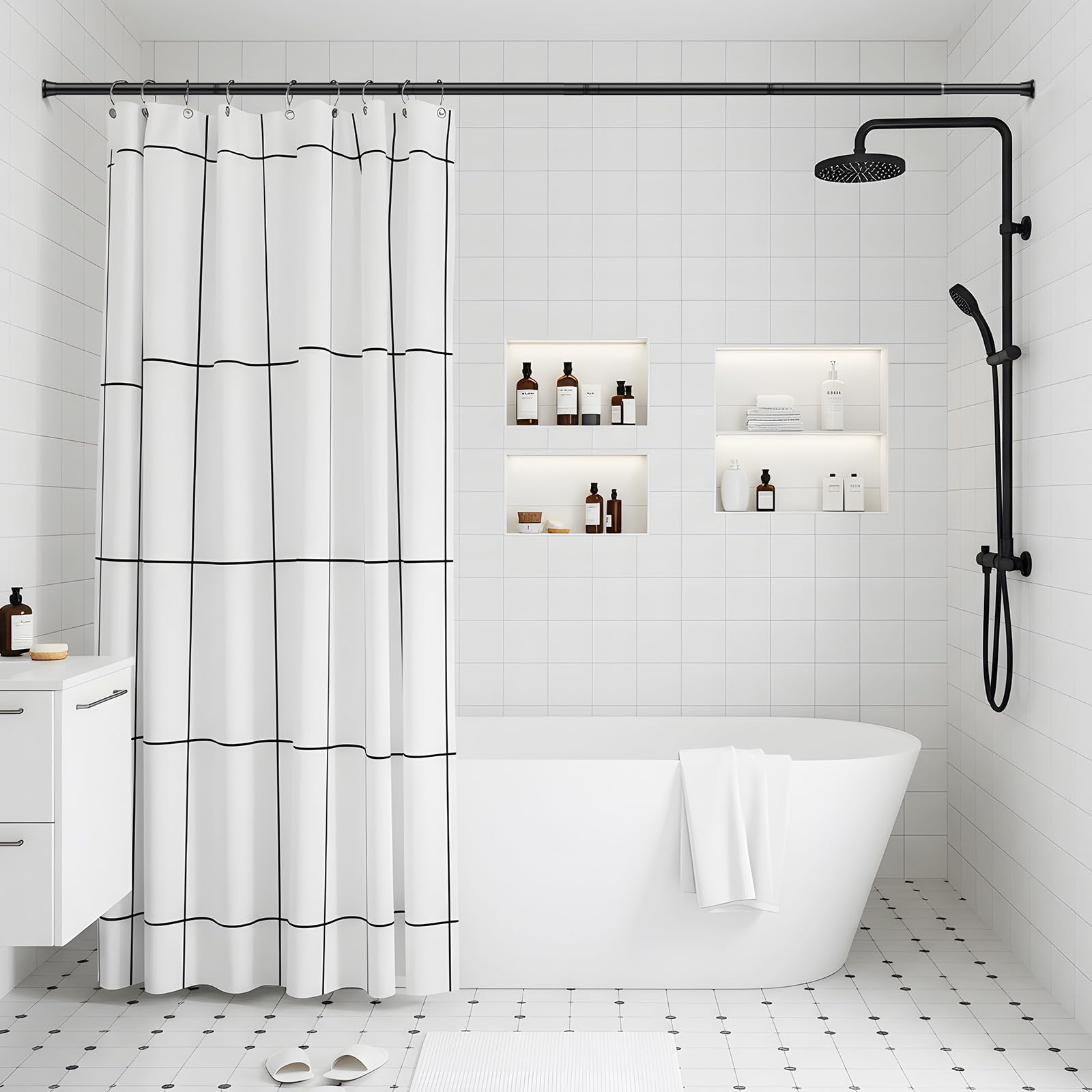 Zipglo Shower Curtain Pole 78-197cm - Image 3