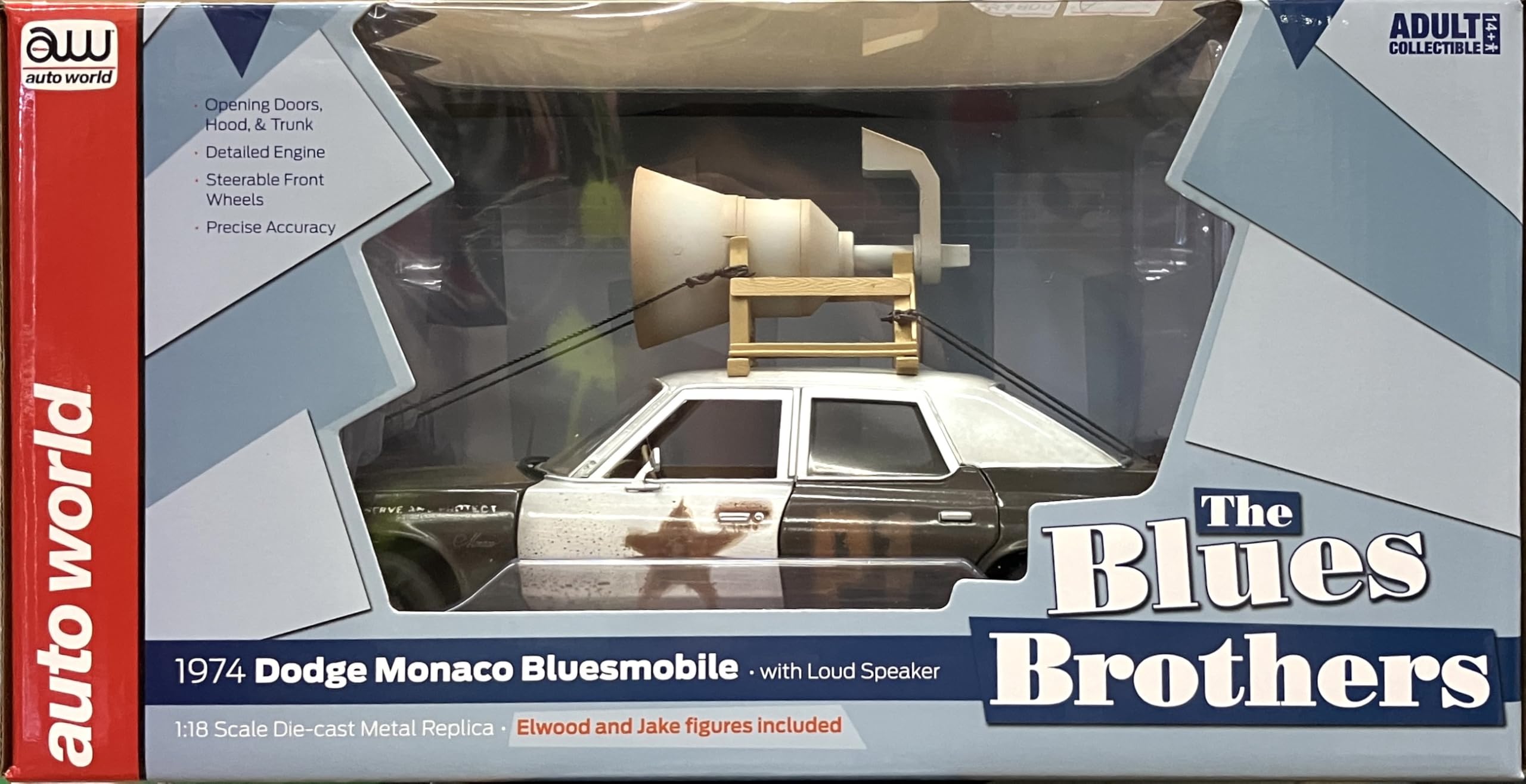 Amazon | AUTOWORLD 1/18 1974 ダッジ モナコ ブルース・モービル