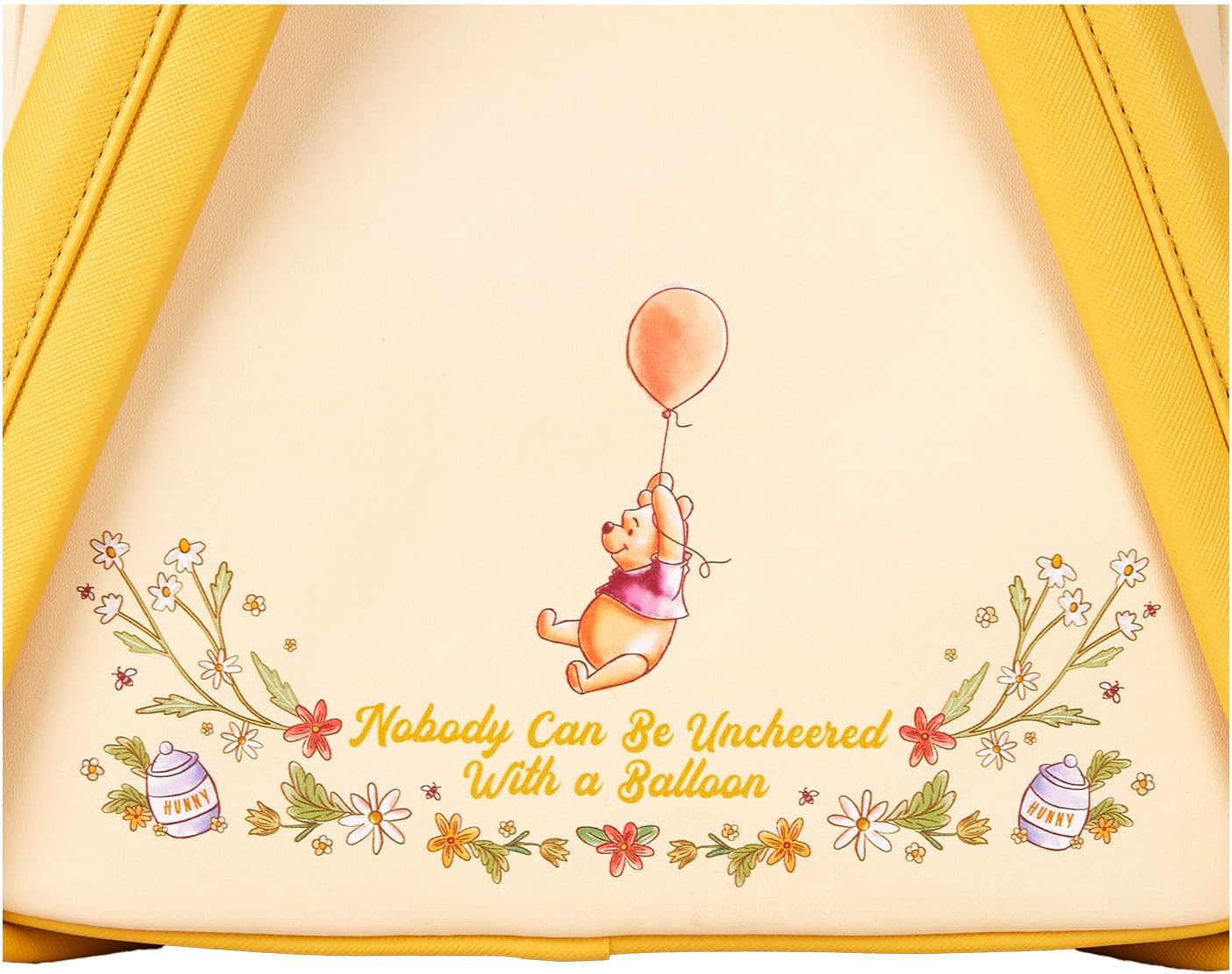 Loungefly Mini Backpack Handbag Floral Balloon Print Shoulder Bag (Yellow, Pooh) - Image 5