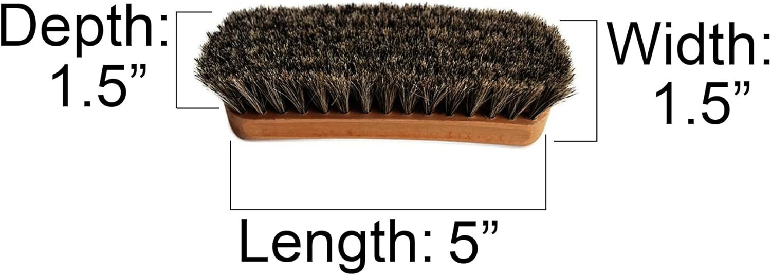 Shoeslulu 5" Mongolian Horsehair Shine Brush with Wood Handle (1 Pack, [5" Long] Horsehair Brush) : Clothing, Shoes & Jewelry