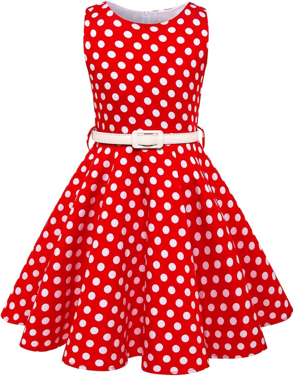 HB HBB MAGIC Girls Vintage Dress 50s Retro Twirling Special Occasion Dresses Size 6-14 Sleeveless Kids Dress - Image 4