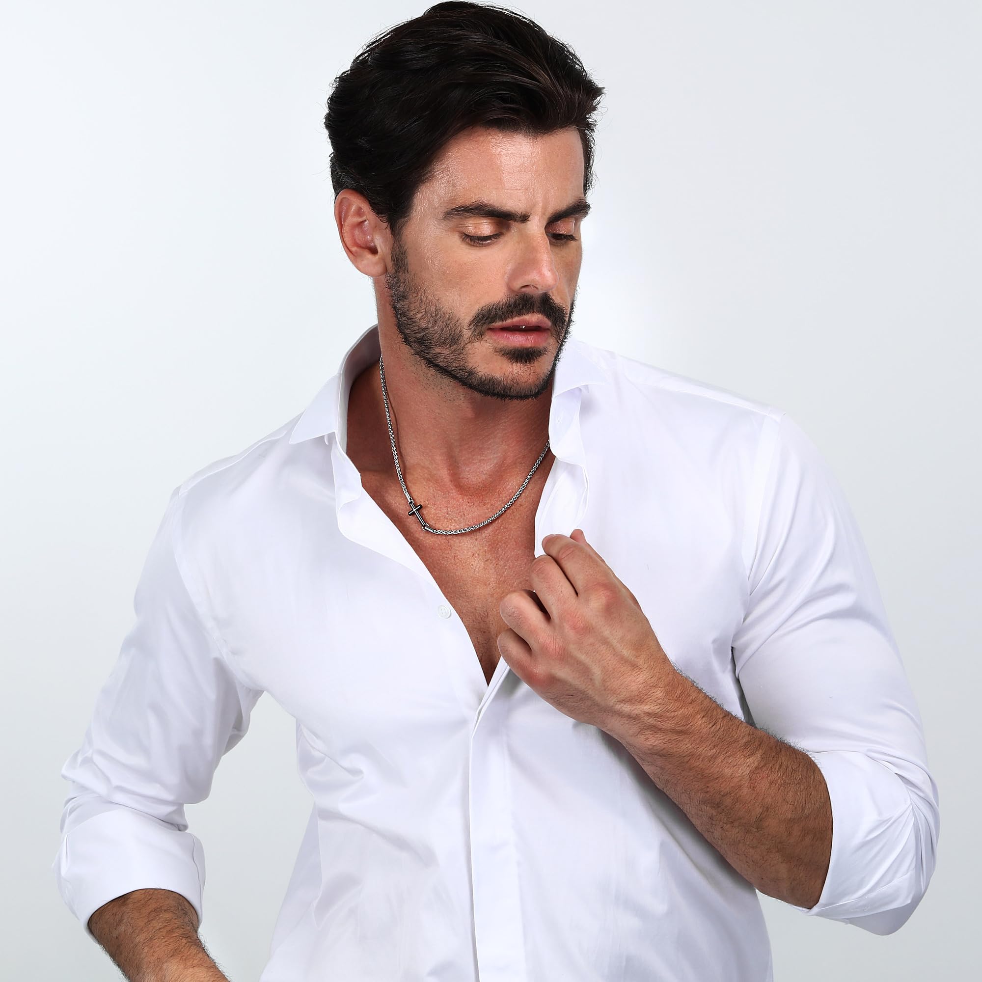 Morellato Cross Collana Uomo in Acciaio, IP nero - SKR61