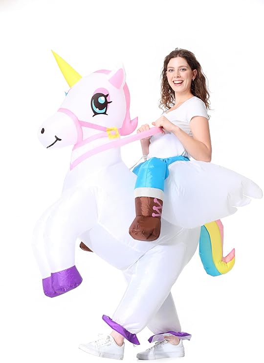 TOONRAIN Uniform Adult Funny Dress up Holiday Party Adjusting Atmosphere Half Wear Inflatable Costume