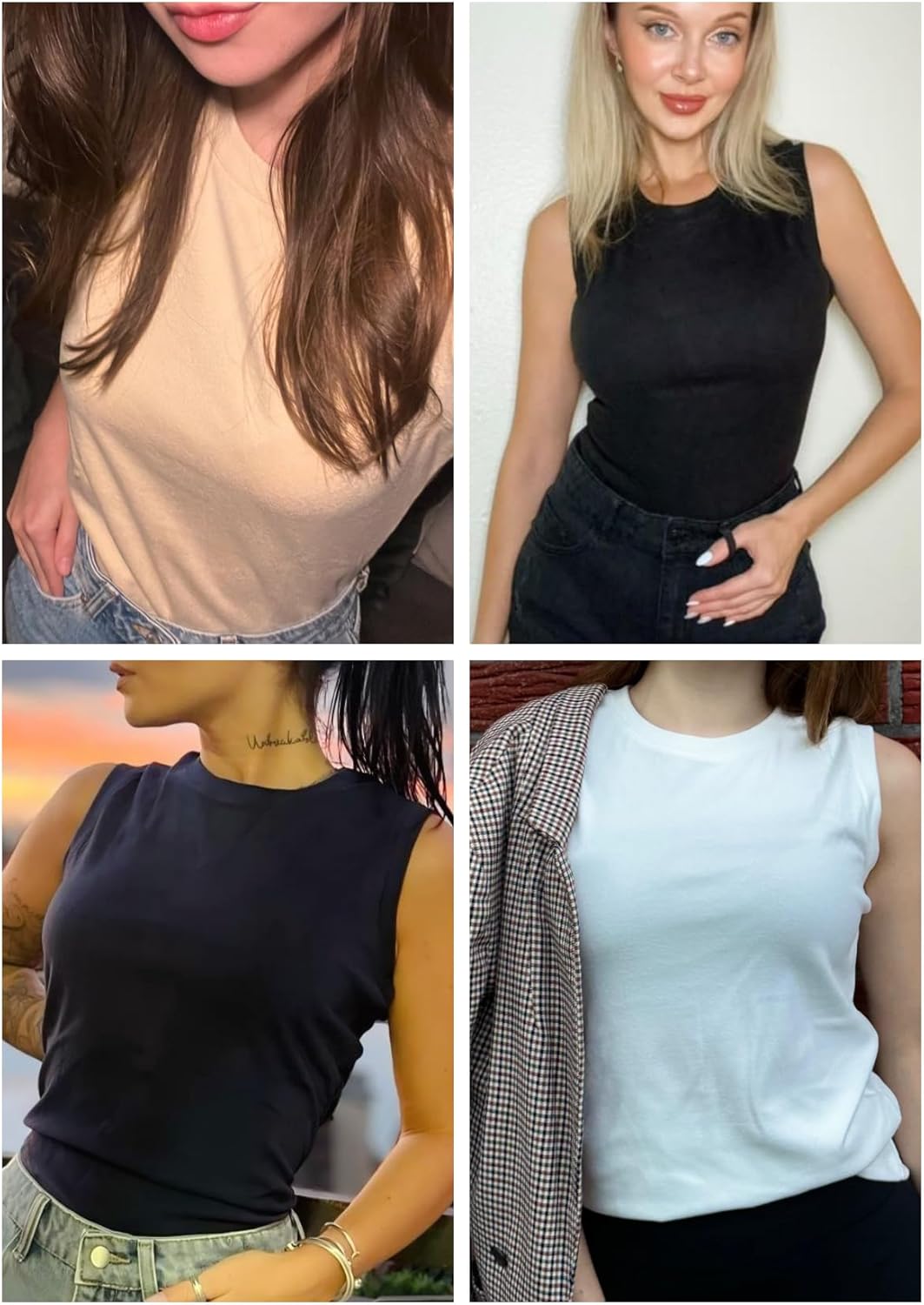 Thermal Underwear Tank Top Fleece Shirt Cami Sleeveless Thermal Top Warm Undershirt Base Layer Women Cold Weather - Image 2