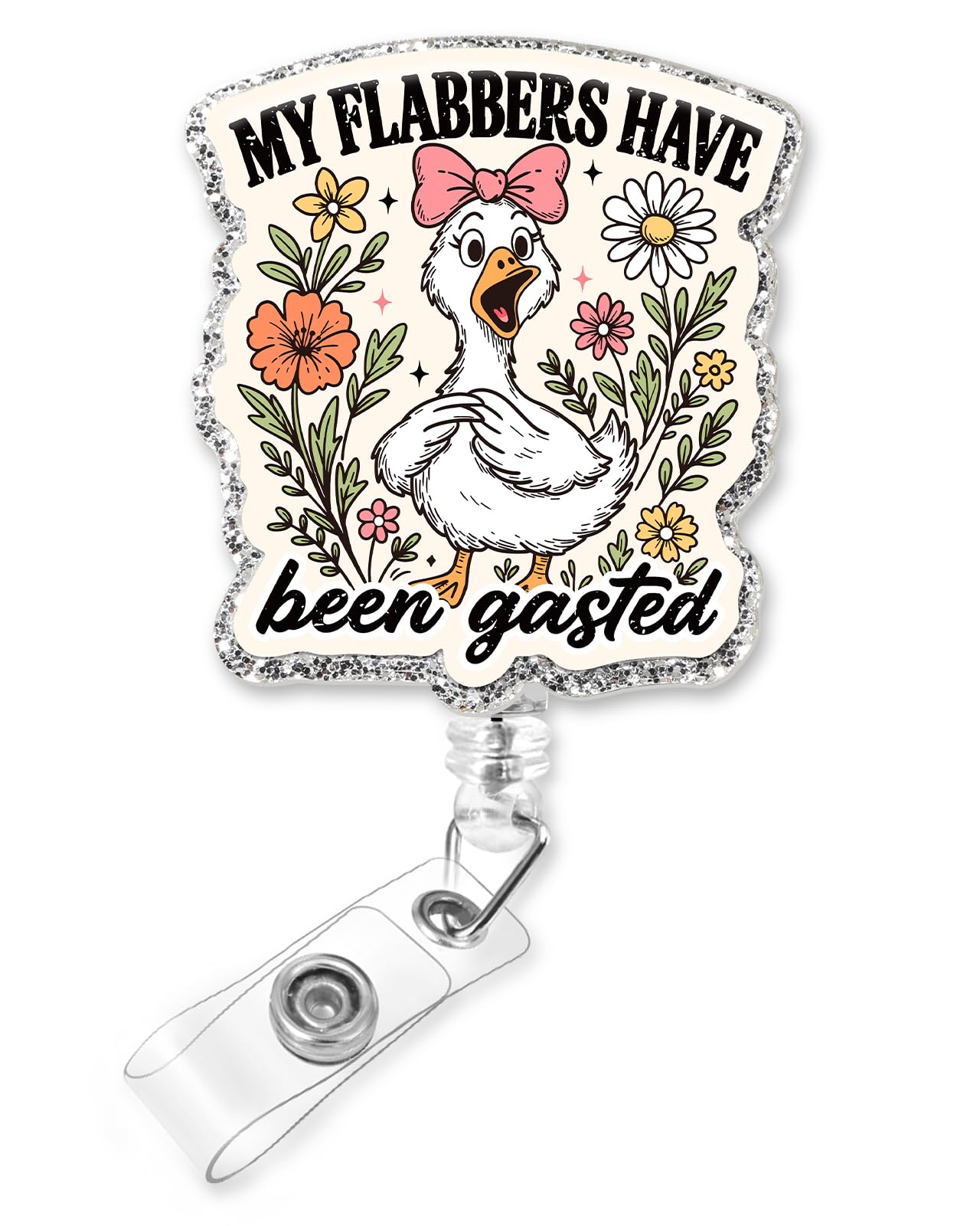 Plifal Funny Flabbers Have Been Gasted Goose Nurse Badge Reel