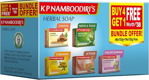 K P Namboodiri's Herbal Soap - Bundle Offer - Free - Pack of 2