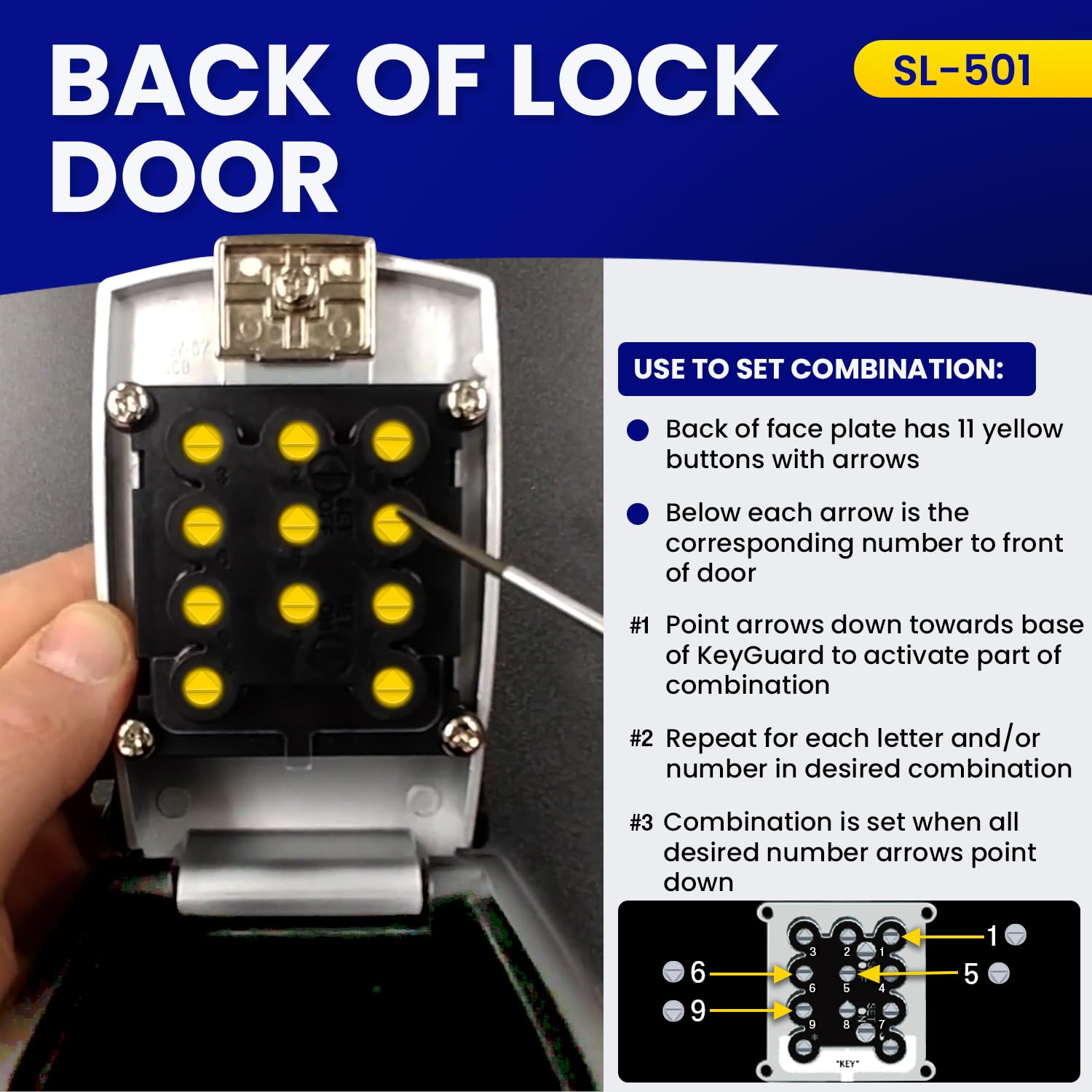 KeyGuard SL-501 Boîte de rangement pour clés de grande capacité KeyGuard