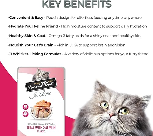 Miniatura 4 de Fussie cat Atún premium con salmón en Aspic