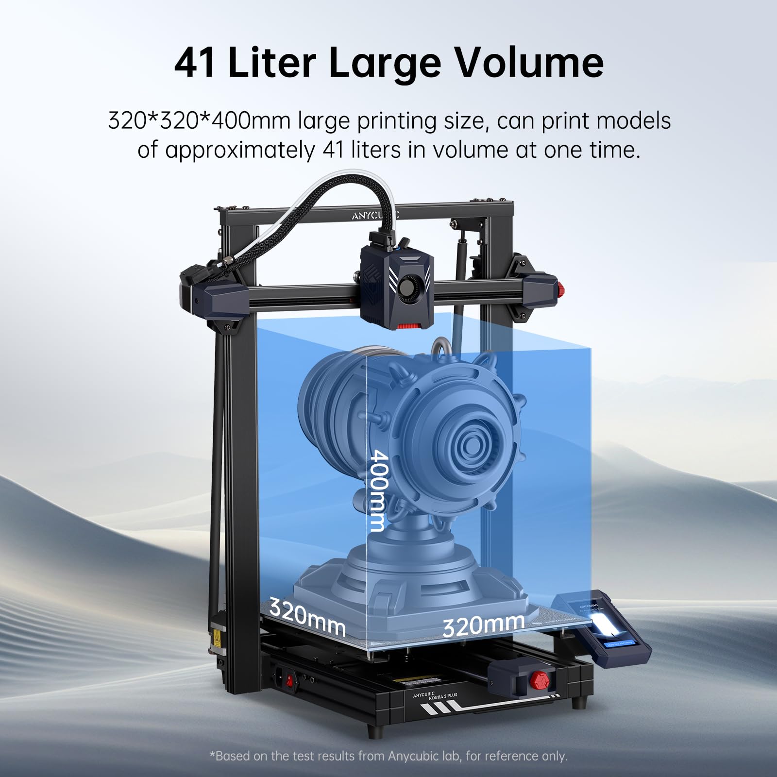 Anycubic Kobra 2 Plus 3D Printer, 41L Large Printing Volume 500mm