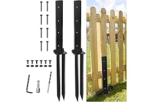 TOPZEA Fence Post Anchor Kit: Heavy-Duty Spike Solution for Tilted Fence Posts