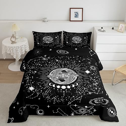 Miniatura 1 de Erosebridal Piscis - Juego de edredón tamaño individual, juego de ropa de cama de astrología del zodiaco, juegos de ropa de cama y colecciones