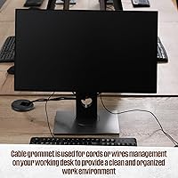 Vista 8 de SATINIOR Paquete de 10 fundas de plástico con ojales de escritorio para organizar cables y cables, tapas organizadoras de cables de escritorio