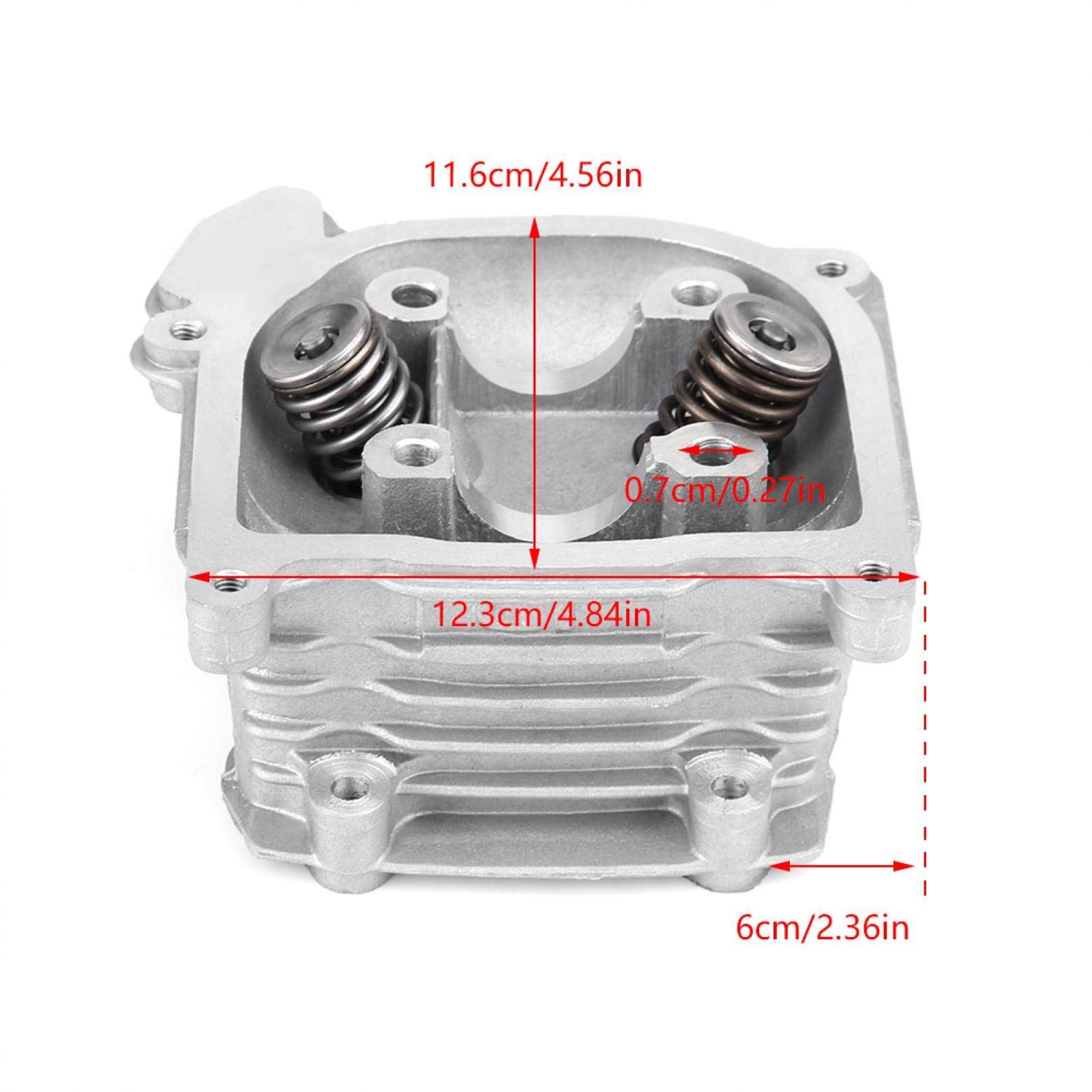 Motorzylinderkopf, Motorzylinderkopfbaugruppe, 47mm Fit für Gy6 72cc 80cc 4 Takt 139Qmb/139Qma