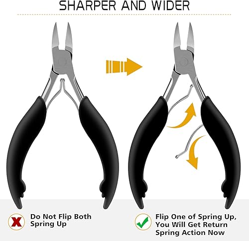 Miniatura 4 de Cortaúñas para dedos de los pies para uñas encarnadas o gruesas, recortador de uñas de los pies y podólogo profesional para personas mayores con